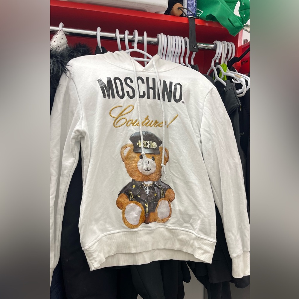 Moschino White teddy bear Hoodie
